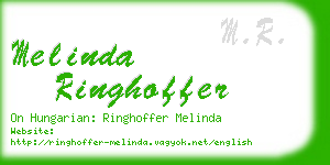 melinda ringhoffer business card